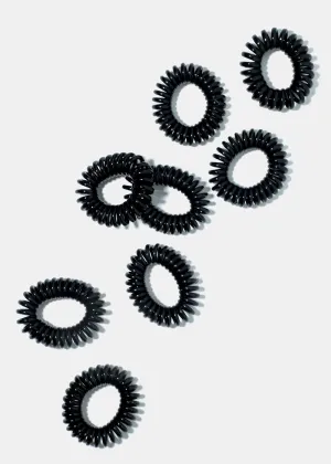 8-Piece Small Spiral Hair Ties