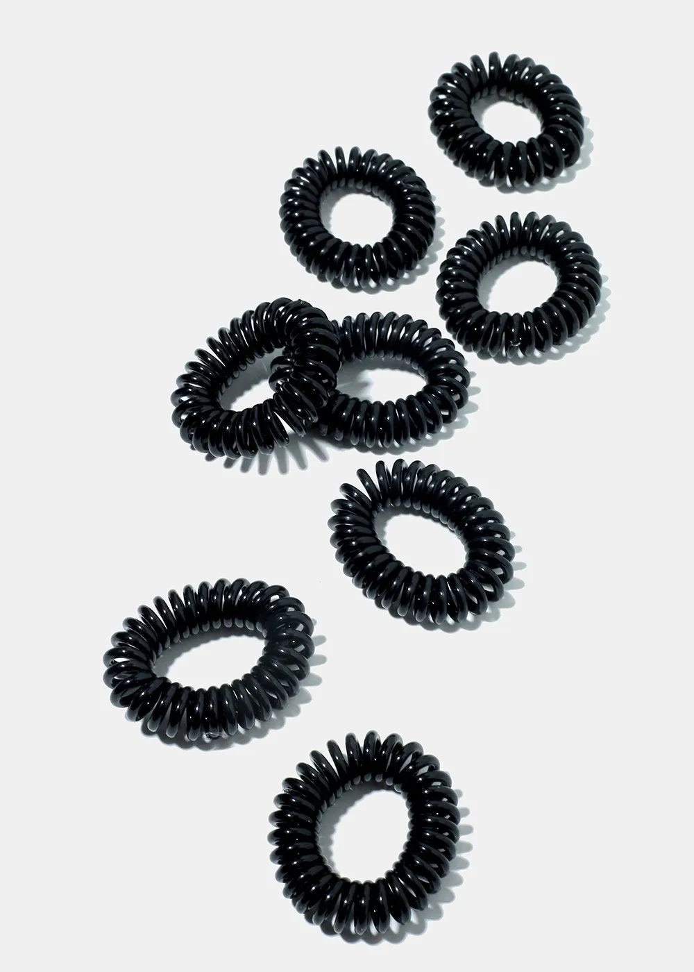 8-Piece Small Spiral Hair Ties