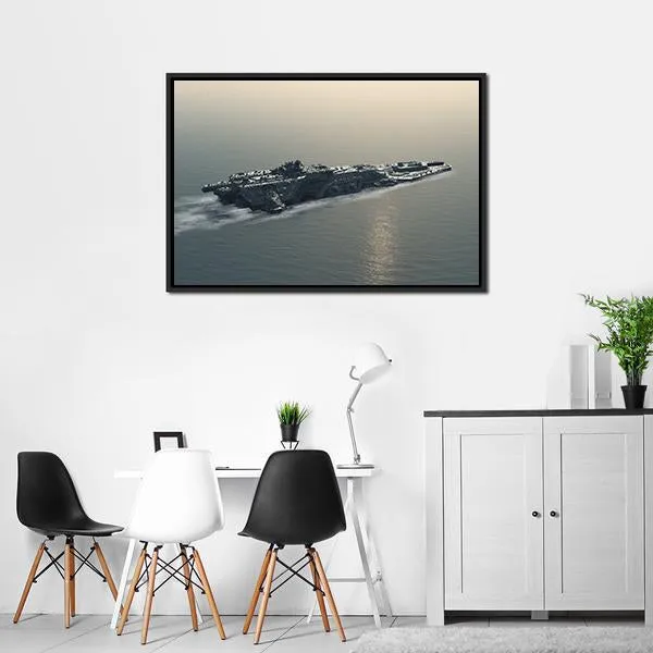 Battleship At Sea Canvas Wall Art