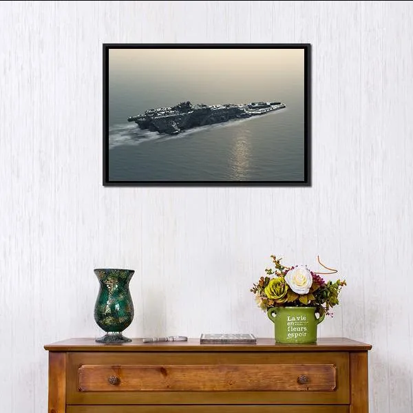 Battleship At Sea Canvas Wall Art
