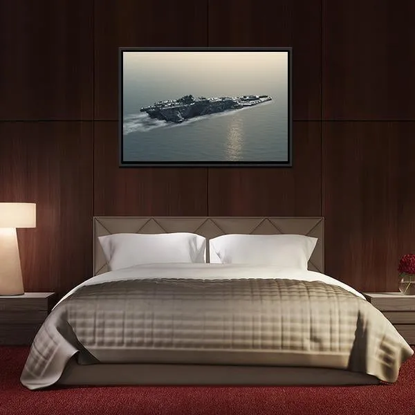 Battleship At Sea Canvas Wall Art