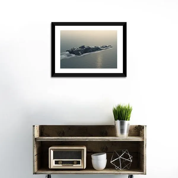 Battleship At Sea Canvas Wall Art