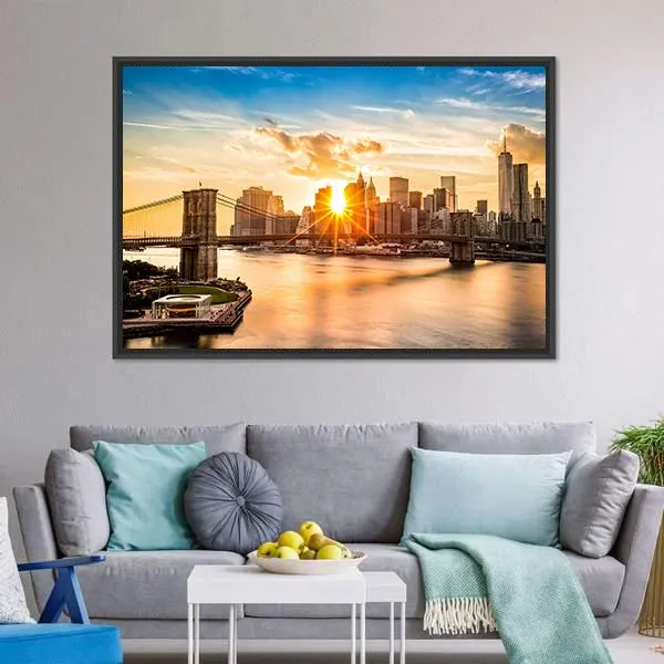 Brooklyn Bridge Skyline Canvas Wall Art