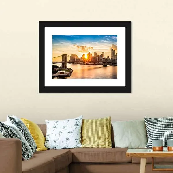 Brooklyn Bridge Skyline Canvas Wall Art