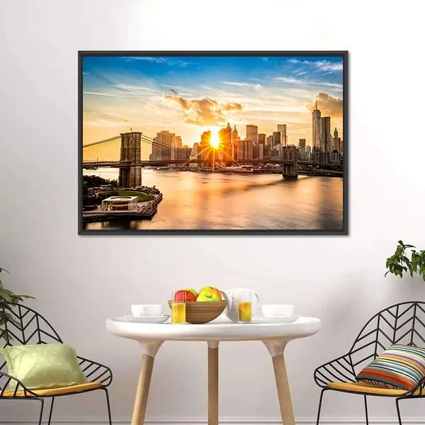 Brooklyn Bridge Skyline Canvas Wall Art