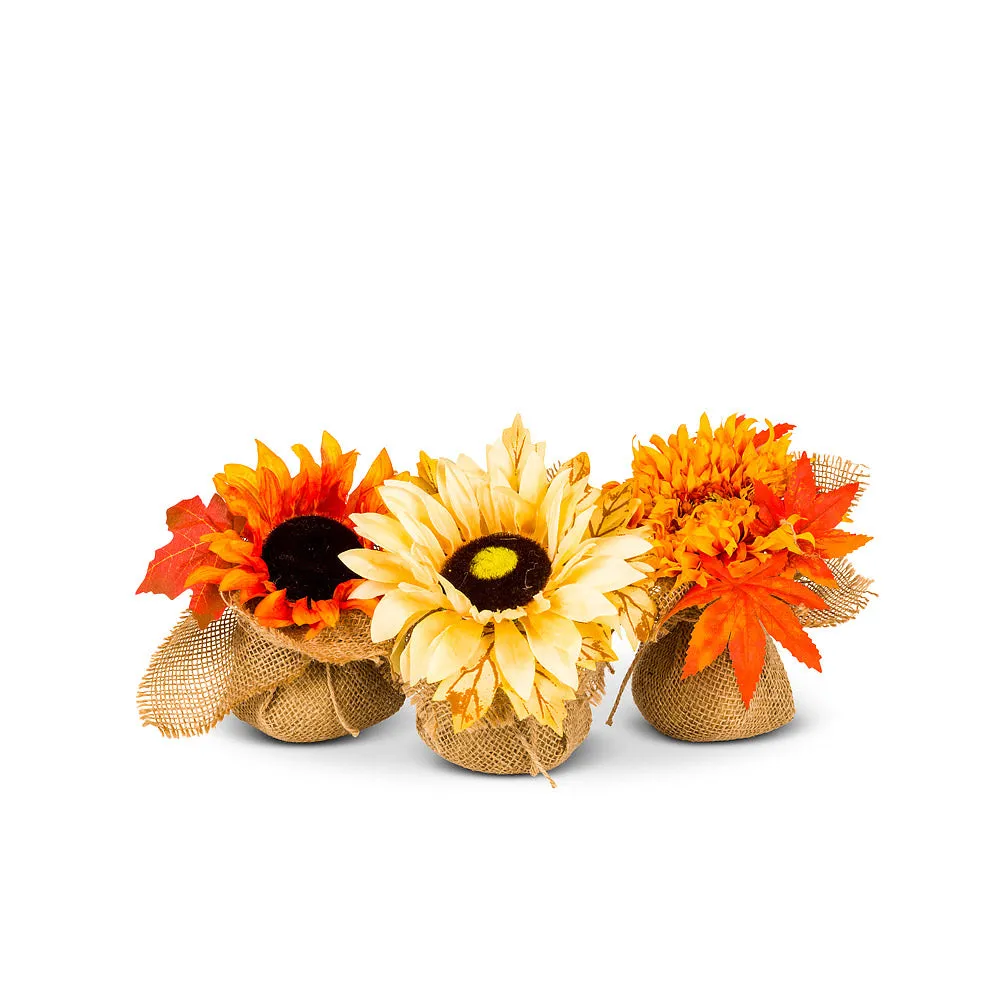 Fall Flowers in Jute (3 Styles)