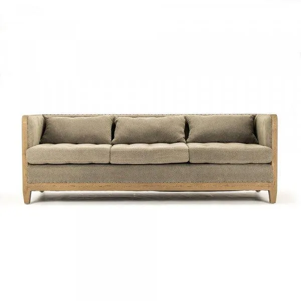 Jute French Country Deconstructed Sofa