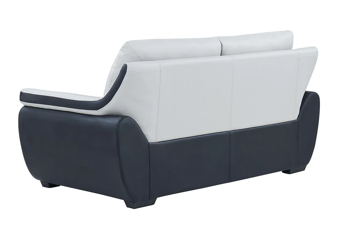 Natalie Light Grey/Black Loveseat