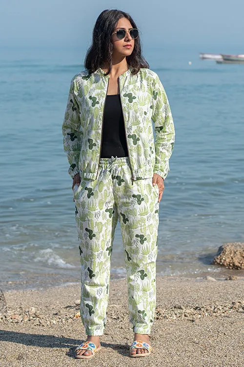 Okhai 'Floraison' Pure Cotton Hand Block Printed Jogger pants